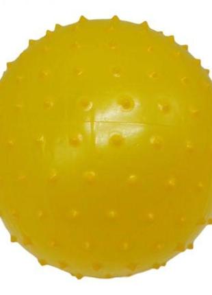 Резиновый мяч массажный, 27 см (желтый)