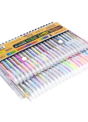 Набор гелевых ручек highlight pen hg6120-48 48 , лучшая цена2 фото