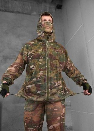 Тактичний маскувальний костюм сітка мультикам маскхалат мультикам військовий камуфляжний костюм сітка4 фото