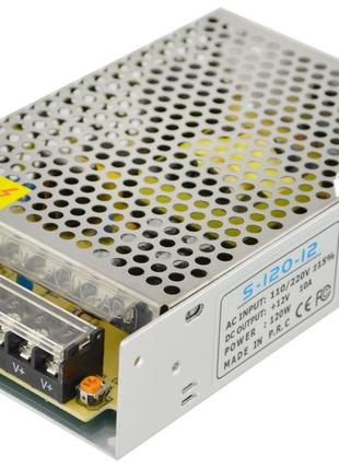 Блок живлення 12в 10a 100-240v dc 12v 10a (металевий) (4308)
