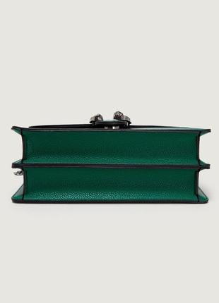 Женская классическая сумка 5854 кросс-боди с железной подковой зеленая4 фото