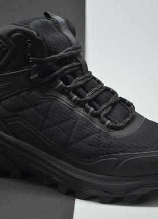 Подростковые модные теплые зимние кроссовки ботинки черные baas 52401