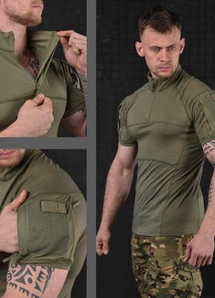 Тактическая рубашка убакс олива под бронежилет, боевая рубашка ubacs олива с карманами