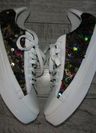 Kate gray кожаные кеды сникерсы р. 39 -25см