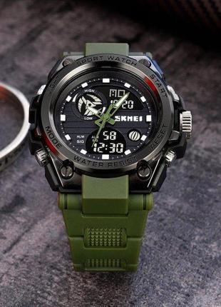 Чоловічий годинник skmei 2031ag army green5 фото