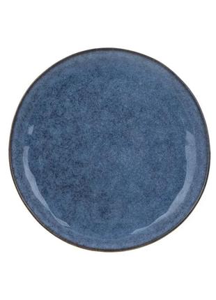 Керамическая тарелка 20.5см, цвет темно-синий2 фото