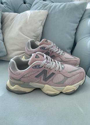 Шикарные женские кроссовки new balance 9060 pink grey розовые2 фото