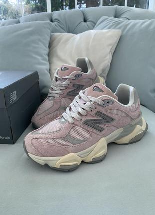 Шикарные женские кроссовки new balance 9060 pink grey розовые6 фото