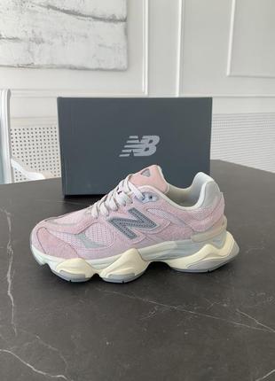 Шикарные женские кроссовки new balance 9060 pink grey розовые4 фото