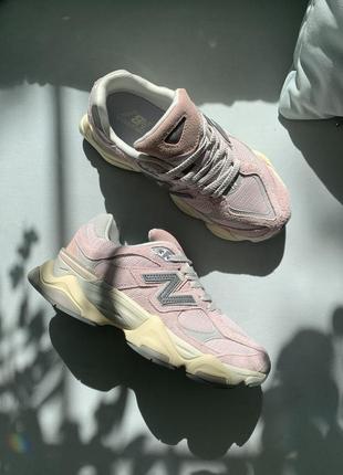 Шикарные женские кроссовки new balance 9060 pink grey розовые3 фото