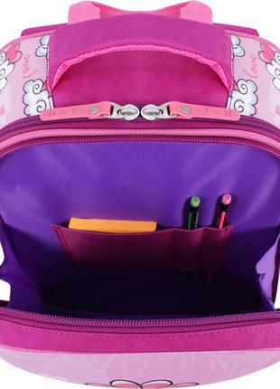 Рюкзак школьный ортопедический для 1 класса, рюкзак для девочек 1-3 классов 17 л малиновый мишки4 фото