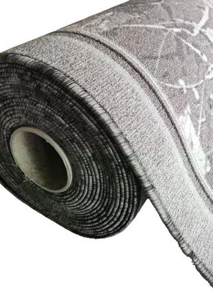Ковровая дорожка dinarsu marble серая шириной 180 см