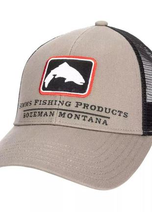 Кепка simms trout icon trucker tan