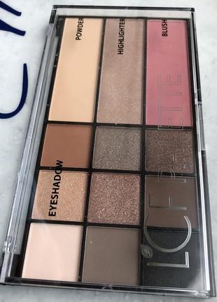 Тени хайлайтер румяна пудра lcf palette палетка набор для макияжа лица тени для век...