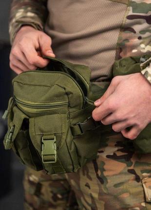 Тактическая сумка на пояс поясная сумка армейская олива3 фото