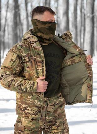 Тактический военный костюм зимний, тактическая форма всу куртка + штаны мультикам3 фото