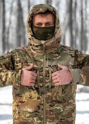 Тактический военный костюм зимний, тактическая форма всу куртка + штаны мультикам5 фото