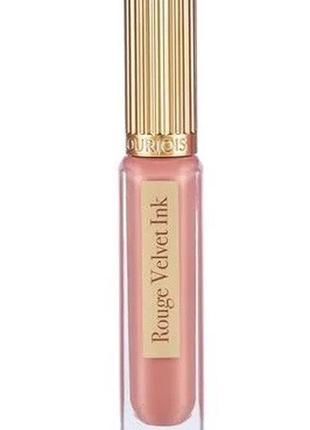 Рідка матова помада для губ bourjois rouge velvet ink liquid lipstick 02 belle inco-nude, 3.5 мл