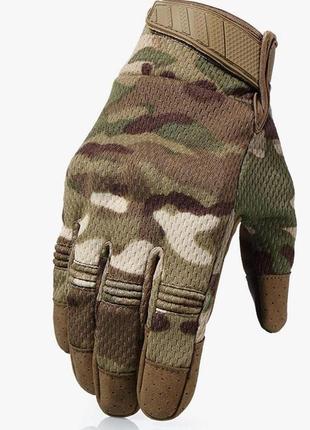 Військові тактичні рукавиці wtactful мультикам7 фото