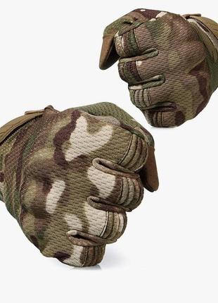 Військові тактичні рукавиці wtactful мультикам6 фото