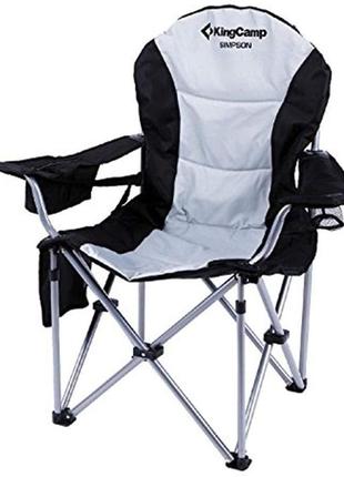 Крісло kingcamp deluxe hard arms chair(kc3888) black/mid grey