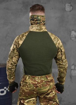 Тактическая рубашка убакс под бронежилет пиксель, боевая рубашка ubacs stalker с липучками7 фото