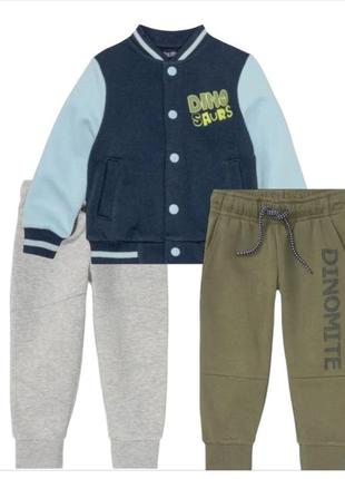 Утепленный спортивный костюм комплект бомбер и спортивные штаны джоггеры