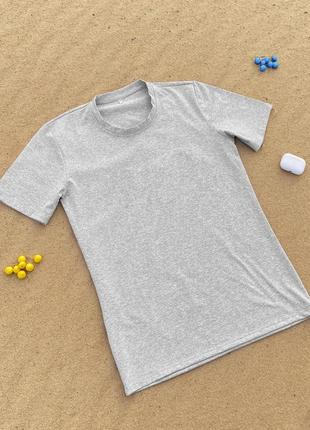 Мужская летняя базовая футболка на лето хлопок однотонная повседневная серая2 фото