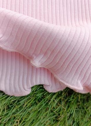 Футболка для девочки премиум-качество розовая пайетки рубчик туречки размеры 98,104,110,1163 фото