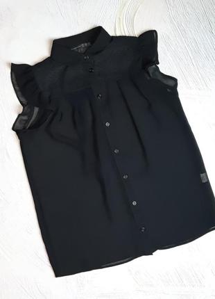 Женская черная шифоновая блузка atmosphere, размер 44 - 46