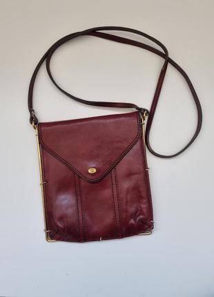 Кожаная сумка, сумочка, сумка кроссбоди, винтажная сумка, сумка винтаж,