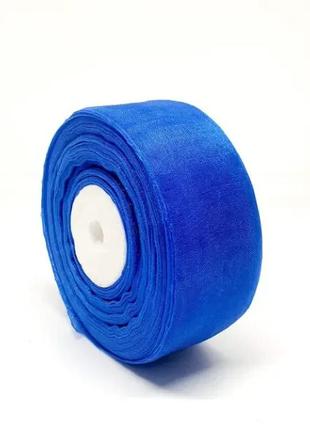 Органза (лента)  4 см, цвет синий