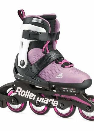 Ролики дитячі rollerblade microblade g light pink 2022 рожево-білий, 36.5-40.51 фото