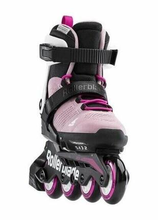 Ролики дитячі rollerblade microblade g light pink 2022 рожево-білий, 36.5-40.52 фото