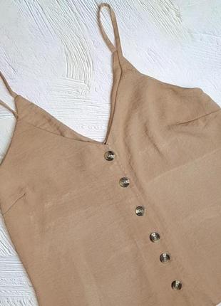 Красивая блуза песочного цвета на пуговицах new look, размер 42 - 443 фото