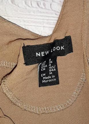 Красивая блуза песочного цвета на пуговицах new look, размер 42 - 446 фото