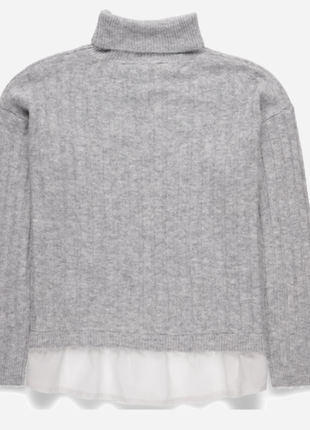Сірий нарядний світер-гольф primark