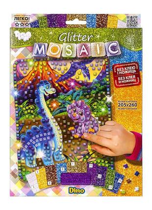 Креативна творчість glitter mosaic діно бм-03-01 блискуча, найкраща ціна