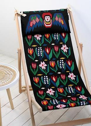 Шезлонг дерев'яний янгол (shzl_tr003)