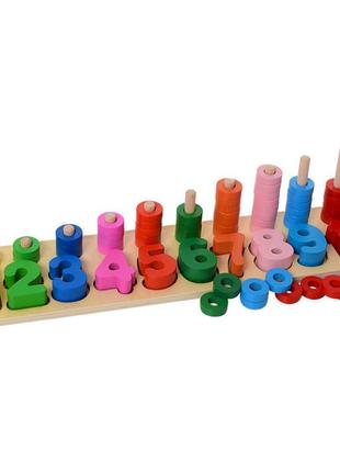 Развивающая игрушка геометрика md1268 деревянная цифры , лучшая цена