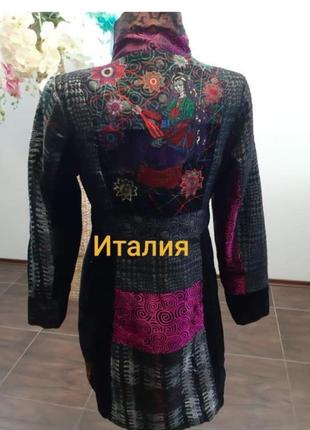 Пальто шерстяной хлопок италия