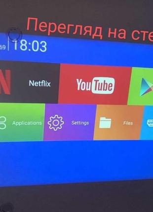 Проектор 4k android smarttv домашний кинотеатр magcubic hy300pro grey
