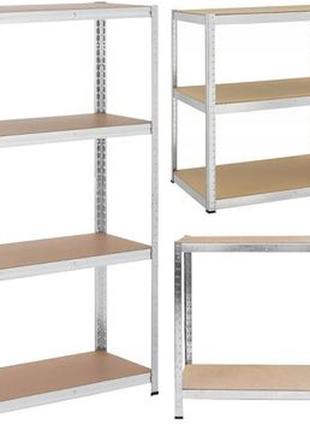 Стеллаж металлический 150x70x30
4 полки, нагрузка 
150кг - на полку (серый)