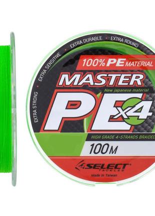 Шнур select master pe 100m (салатовый) 0.06mm 9kg