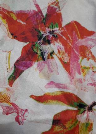 Блуза топ шелк+вискоза цветочный принт hugo boss оригинал7 фото