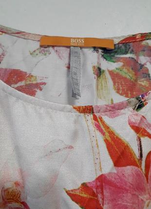 Блуза топ шелк+вискоза цветочный принт hugo boss оригинал8 фото