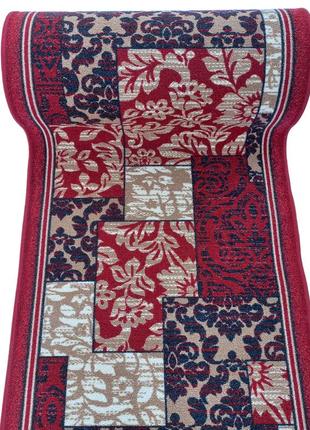 Килимова доріжка dinarsu valley red червона шириною 67 см