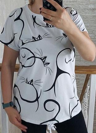 52-58 г женские футболки большой размер стрейч коттон