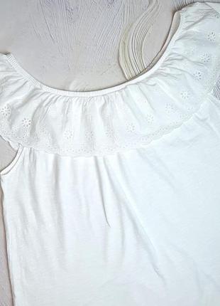 Стильна базова біла блуза блузка з воланом papaya, розмір 52 - 545 фото