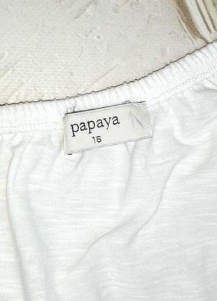 Стильна базова біла блуза блузка з воланом papaya, розмір 52 - 547 фото